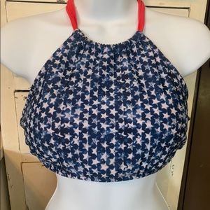 Red white blue swim top